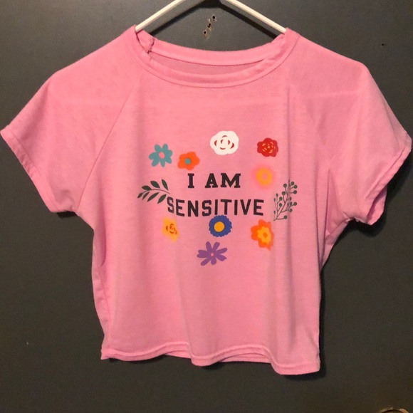 Tops - I am sensitive crop top Tops - I am sensitive crop top